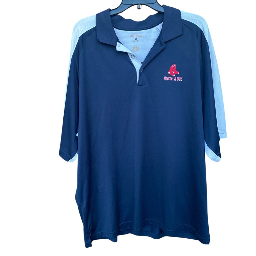 Men's Red Sox Polo Shirt - XXL - Blue & White